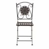 Gartenstuhl 'Como' klappbar Stahl schwarz 39 x 88,5 x 49,5 cm