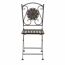 Gartenstuhl 'Como' klappbar Stahl schwarz 39 x 88,5 x 49,5 cm