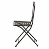Gartenstuhl 'Como' klappbar Stahl schwarz 39 x 88,5 x 49,5 cm