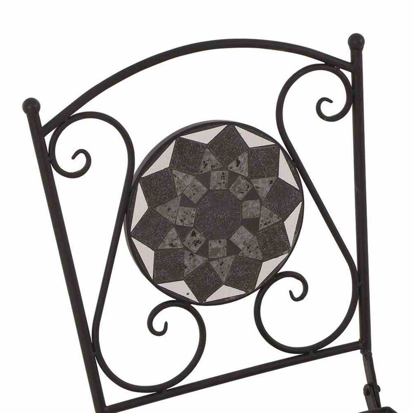 Gartenstuhl 'Como' klappbar Stahl schwarz 39 x 88,5 x 49,5 cm