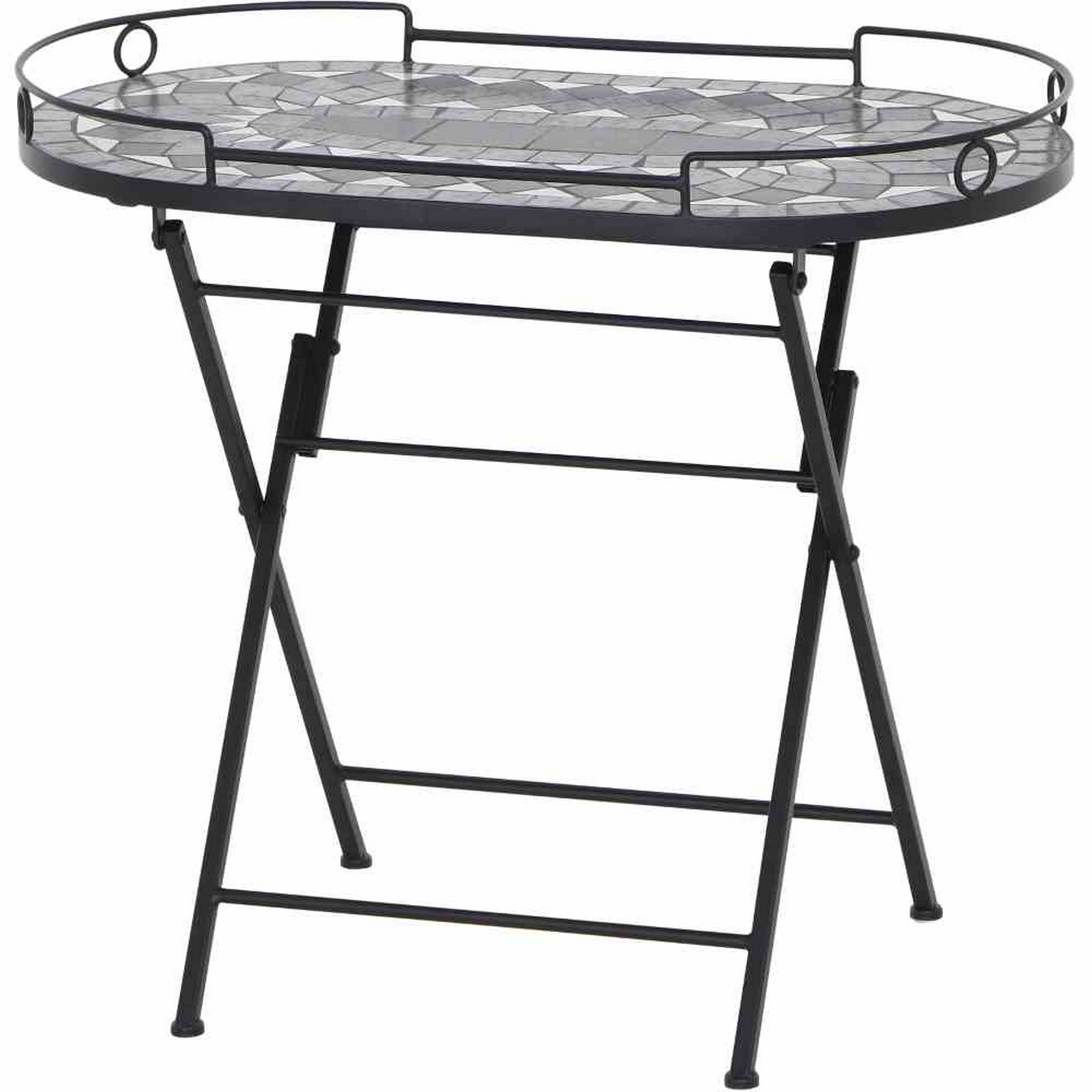 Gartentisch 'Como' Ø 67,5 cm mit Mosaikoptik