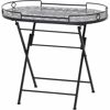 Gartentisch 'Como' klappbar Stahl/Keramik 67,5 x 60 x 41 cm
