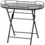 Gartentisch 'Como' klappbar Stahl/Keramik 67,5 x 60 x 41 cm