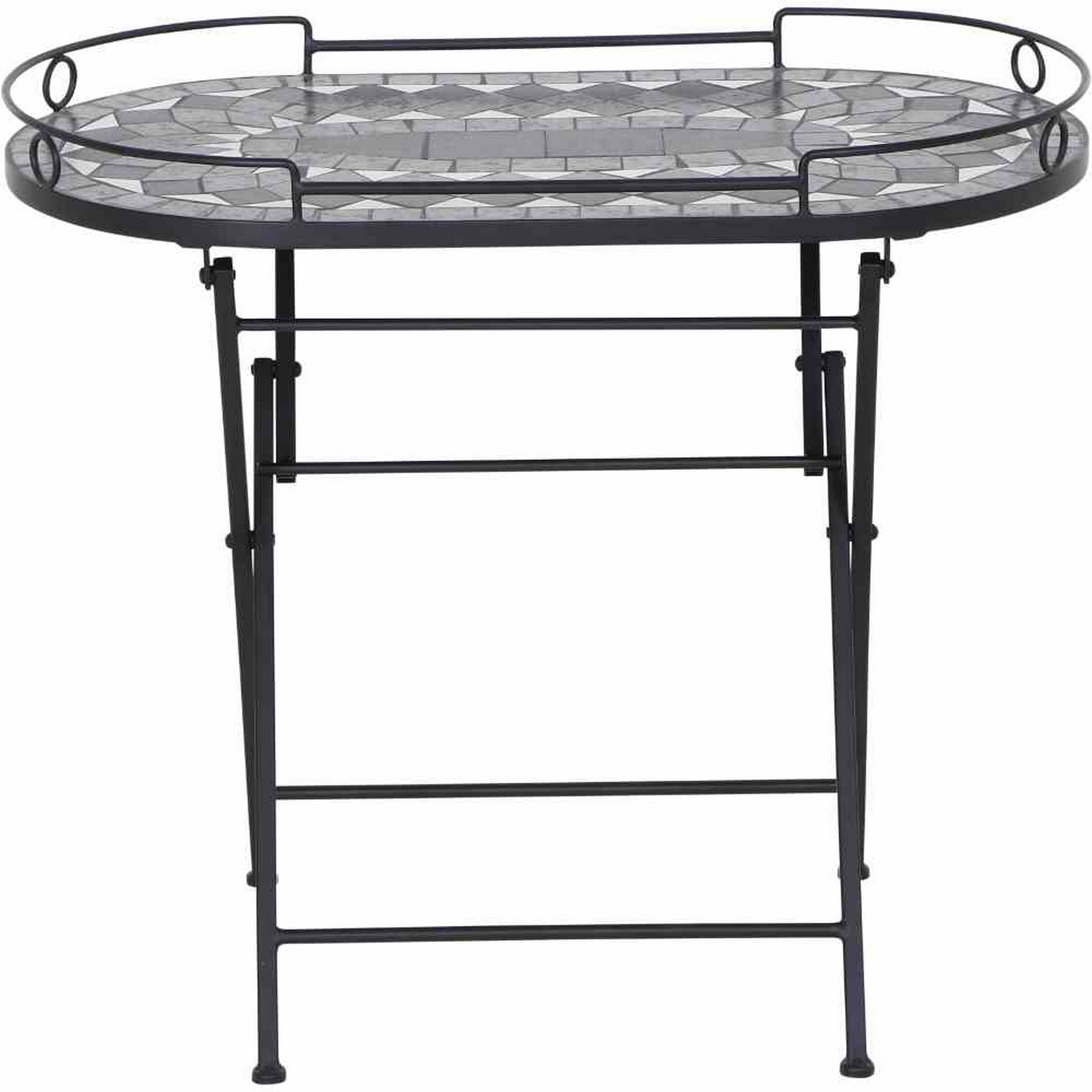 Gartentisch 'Como' Ø 67,5 cm mit Mosaikoptik