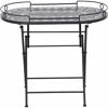 Gartentisch 'Como' klappbar Stahl/Keramik 67,5 x 60 x 41 cm