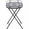 Gartentisch 'Como' klappbar Stahl/Keramik 67,5 x 60 x 41 cm