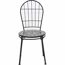 Gartenstuhl 'Como' stapelbar Stahl schwarz 43 x 93,5 x 49 cm
