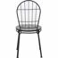 Gartenstuhl 'Como' stapelbar Stahl schwarz 43 x 93,5 x 49 cm