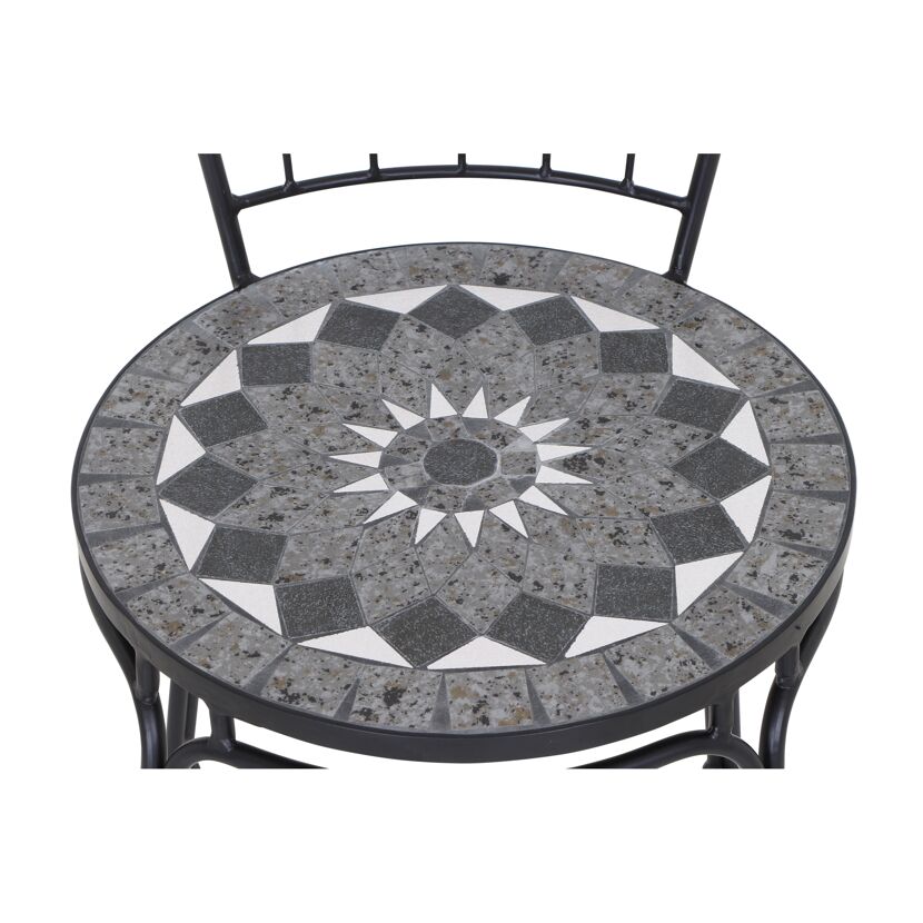 Gartenstuhl 'Como' stapelbar Stahl schwarz 43 x 93,5 x 49 cm