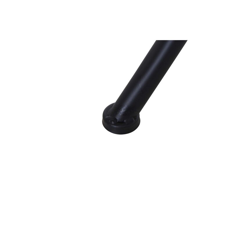 Schwarzes Tischbein mit Fußkappe
