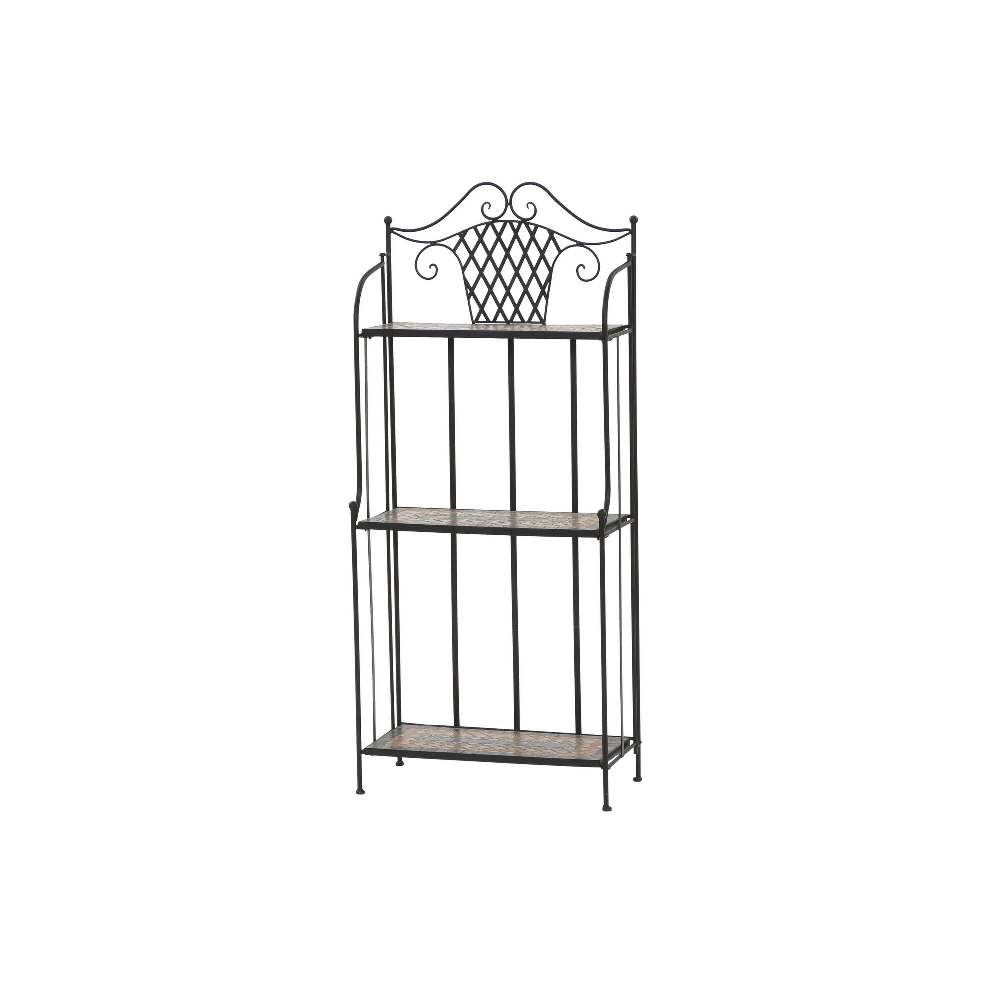 Dreibeiniges Regal Prato aus Eisen und Mosaik