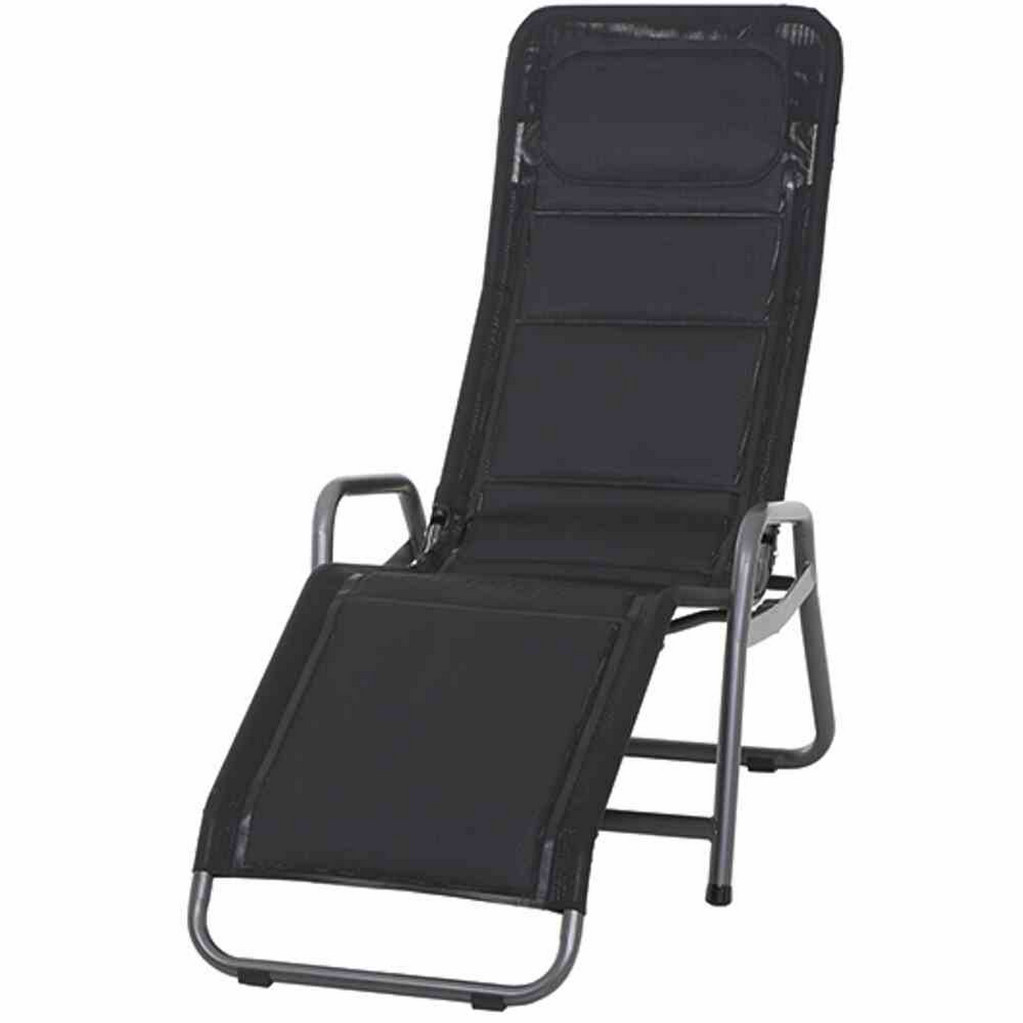 Sonnenliege 'Fano' schwarz 71 x 112 x 150 cm