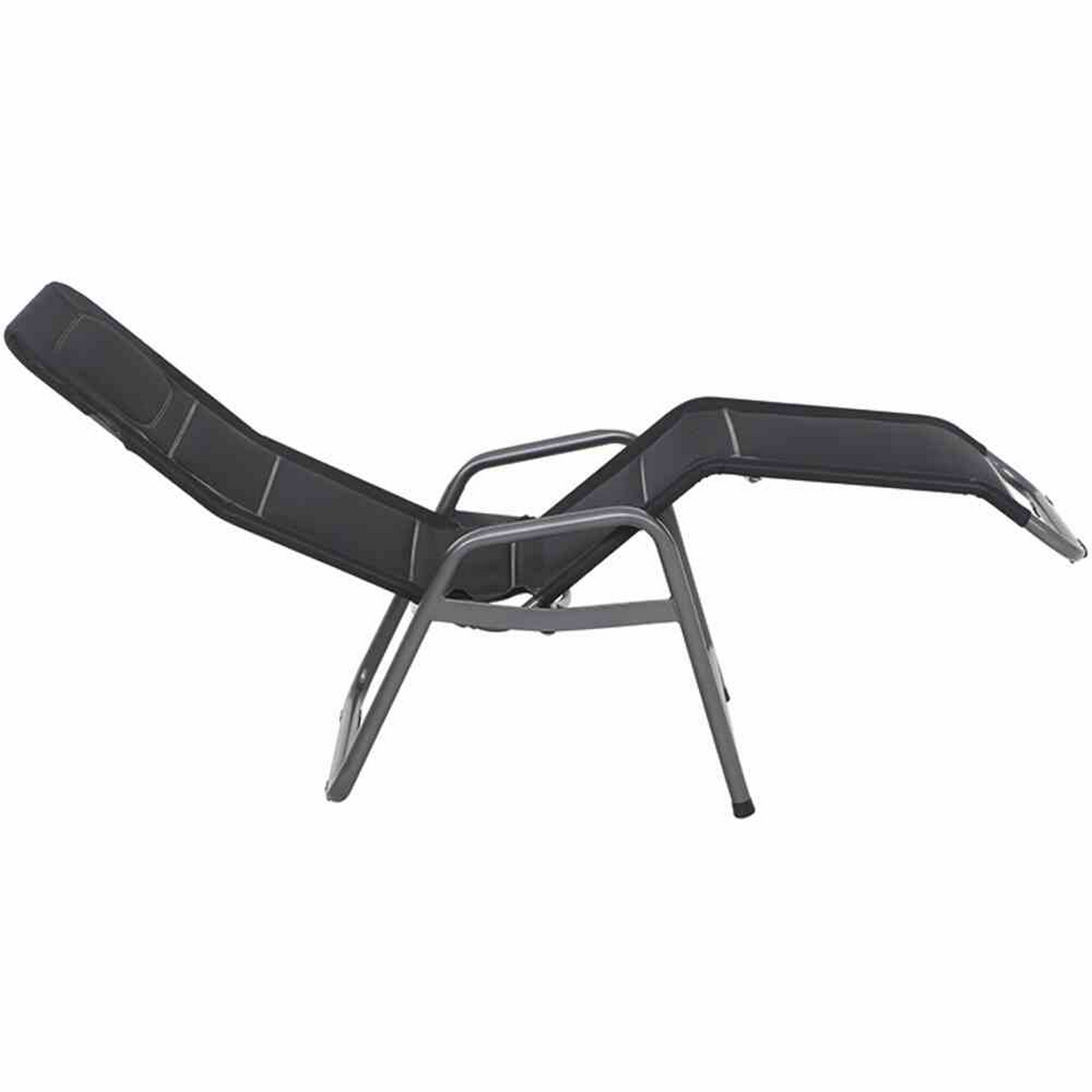 Sonnenliege 'Fano' schwarz 71 x 112 x 150 cm