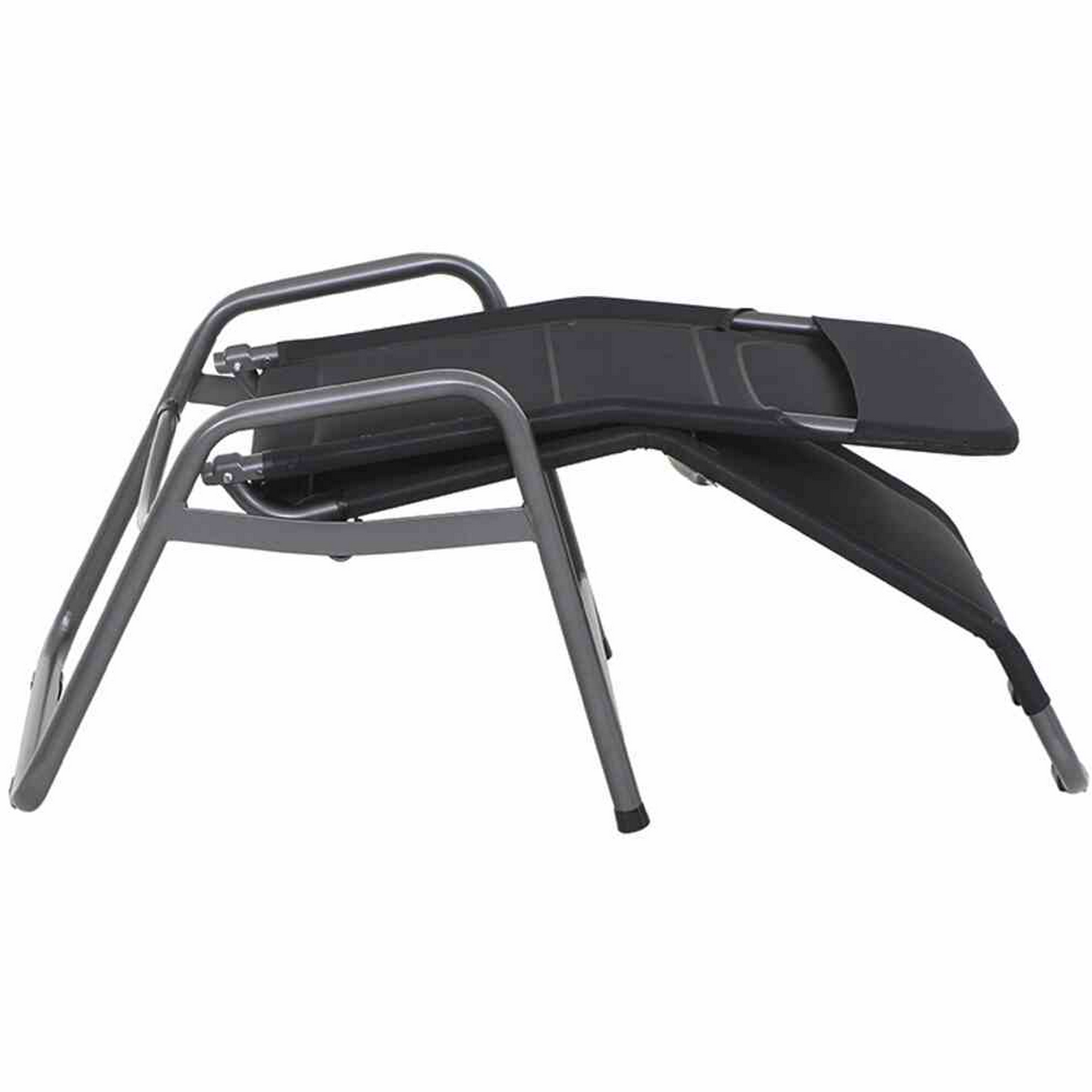 Sonnenliege 'Fano' schwarz 71 x 112 x 150 cm