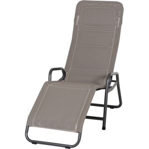 Sonnenliege 'Fano' taupe 71 x 112 x 150 cm