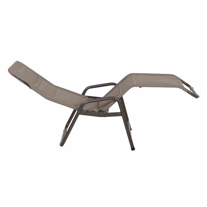 Liegestuhl 'Fano' taupe 71 x 112 x 150 cm