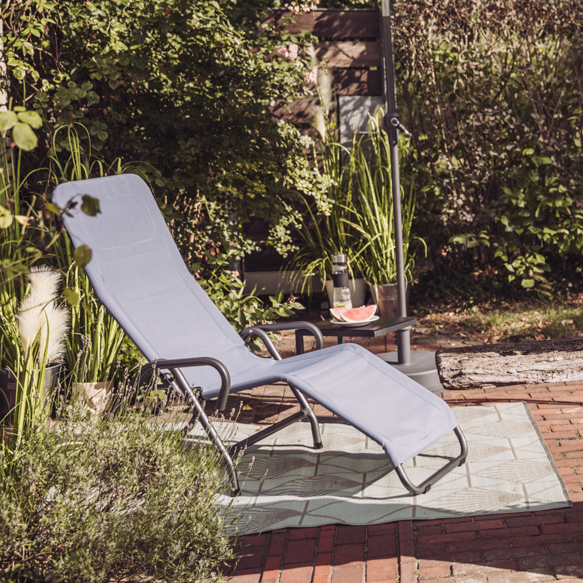 Sonnenliege 'Fano' taupe 71 x 112 x 150 cm