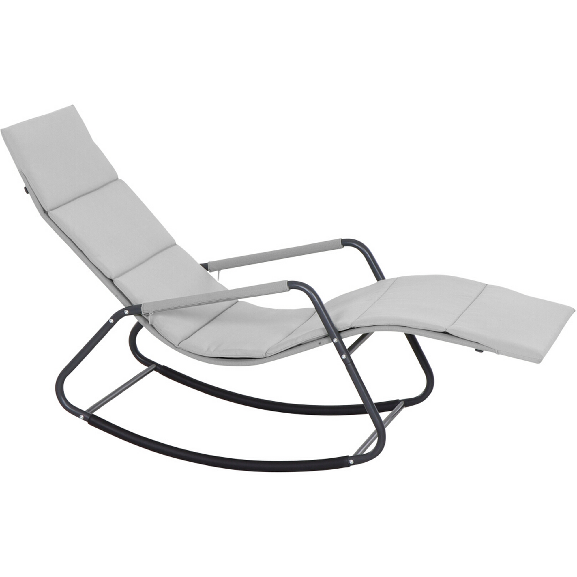 Schaukelliege 'Aliano' grau 57 x 84 x 143 cm