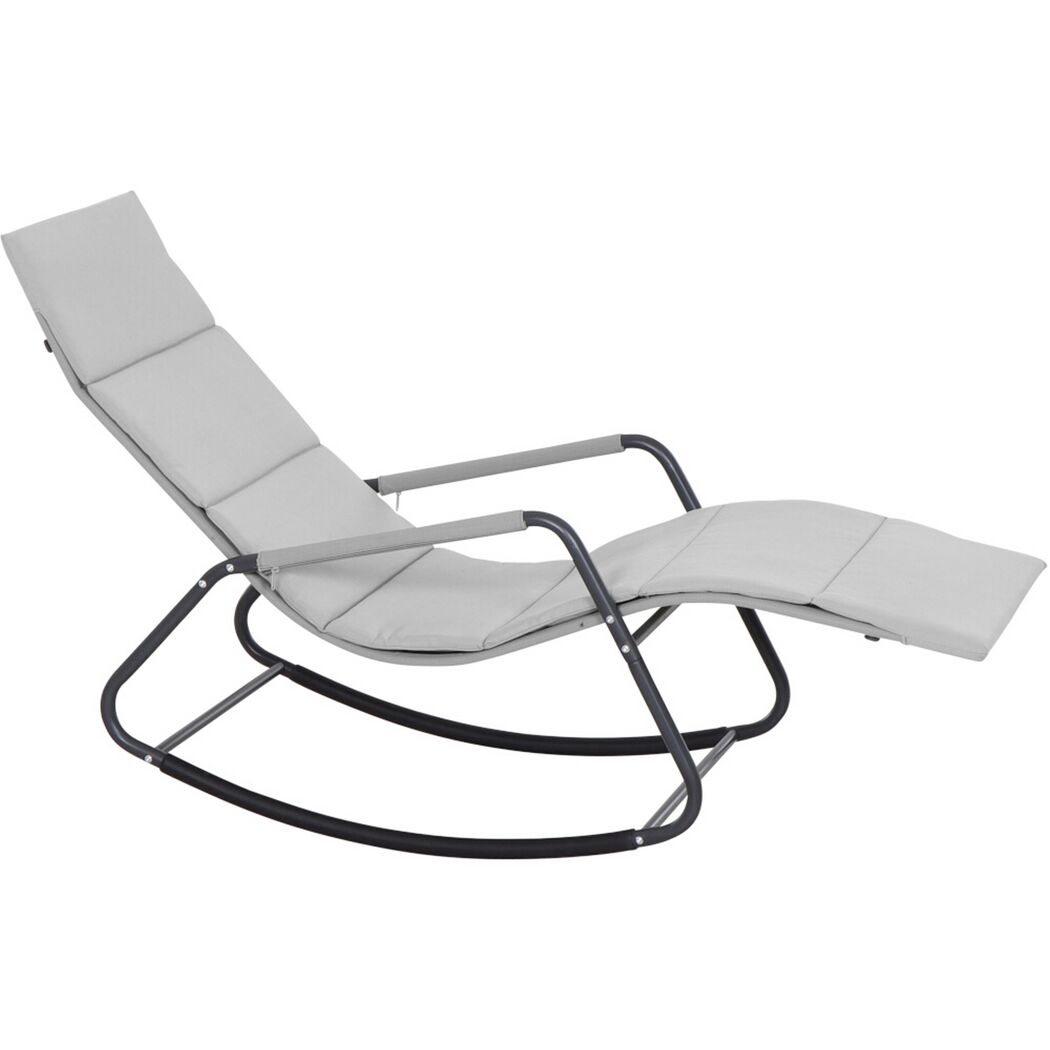 Schaukelliege 'Aliano' grau 57 x 84 x 143 cm