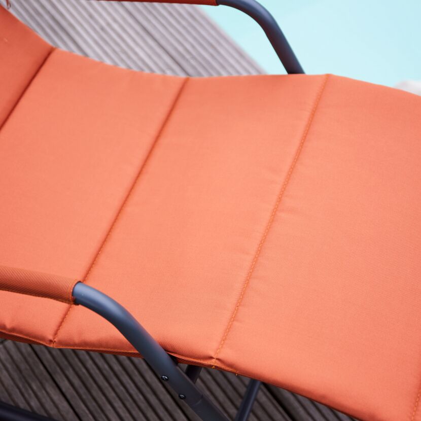 Schaukelliege 'Aliano' rot 57 x 84 x 143 cm