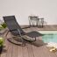 Schaukelliege 'Aliano' schwarz 57 x 84 x 143 cm