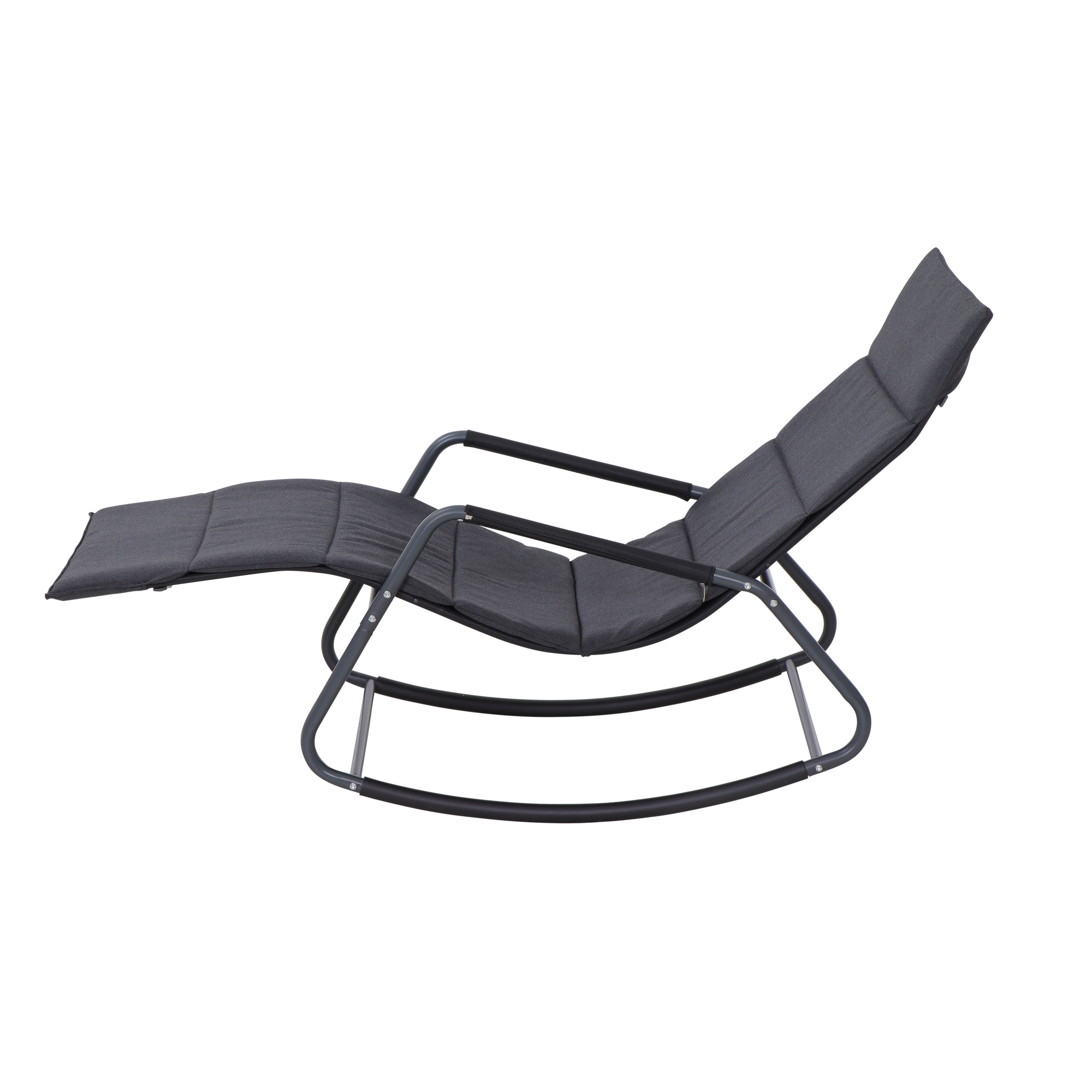 Schaukelliege 'Aliano' schwarz 57 x 84 x 143 cm