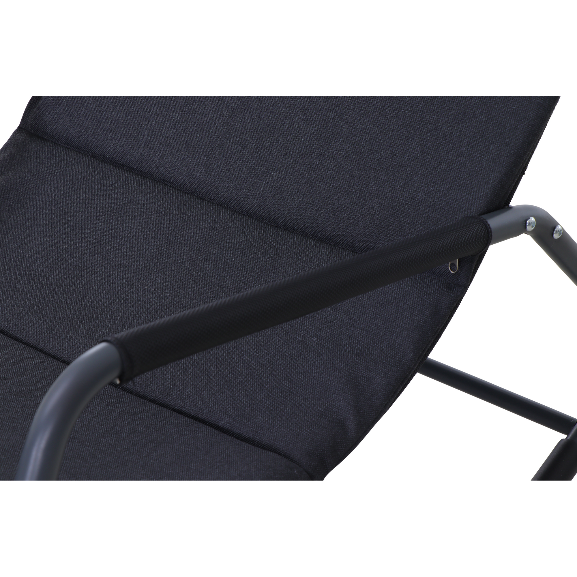 Schaukelliege 'Aliano' schwarz 57 x 84 x 143 cm