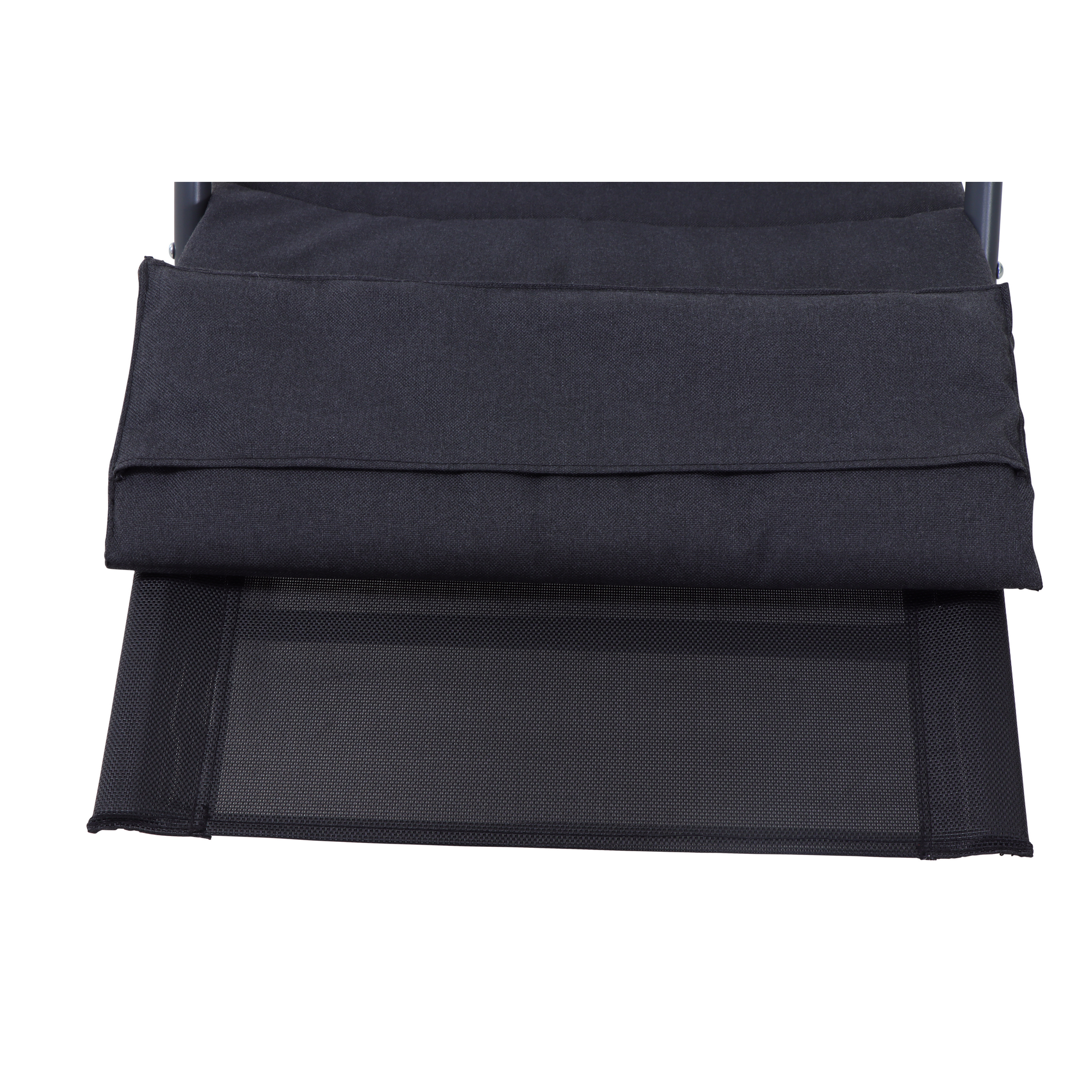 Schaukelliege 'Aliano' schwarz 57 x 84 x 143 cm