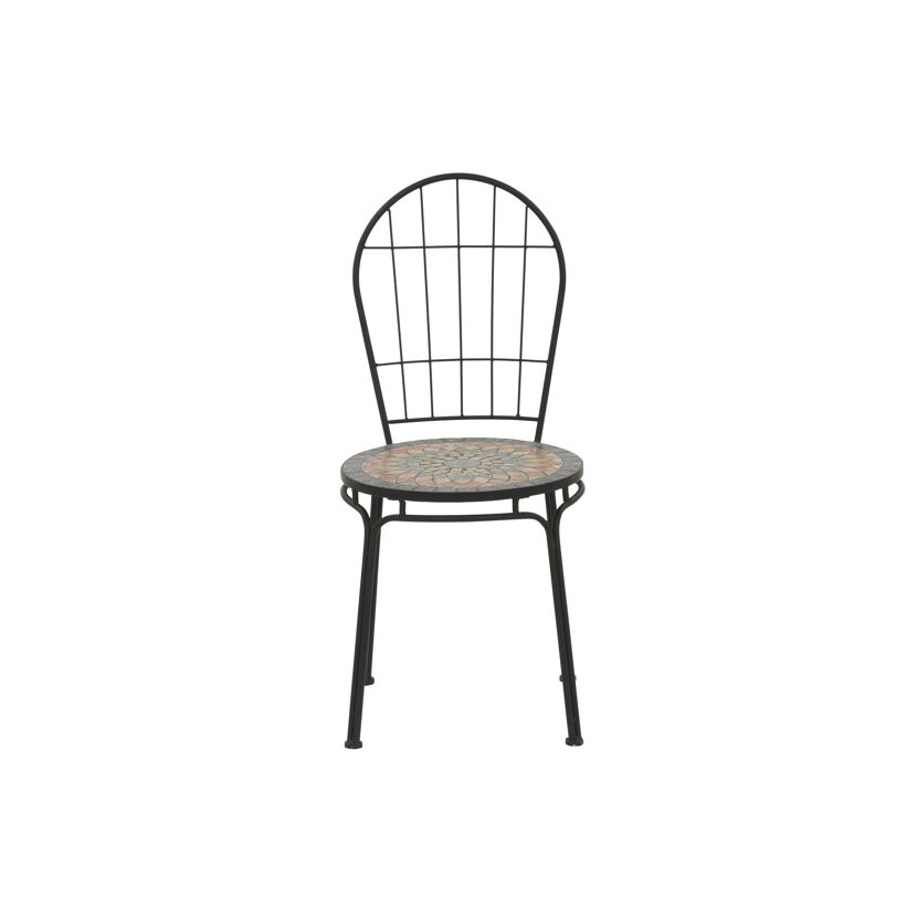 Gartenstuhl 'Prato' stapelbar Stahl schwarz 43 x 93,5 x 49 cm