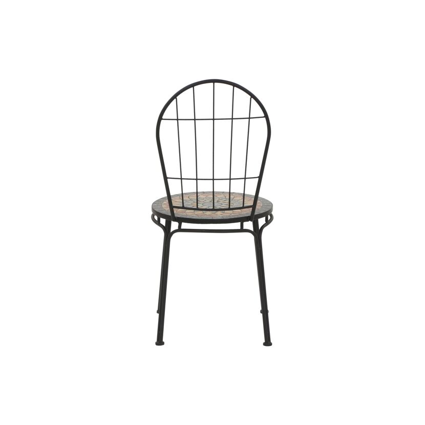 Gartenstuhl 'Prato' stapelbar Stahl schwarz 43 x 93,5 x 49 cm