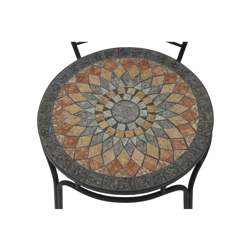 Gartenstuhl 'Prato' stapelbar Stahl schwarz 43 x 93,5 x 49 cm