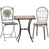 Gartenstuhl 'Prato' stapelbar Stahl schwarz 43 x 93,5 x 49 cm