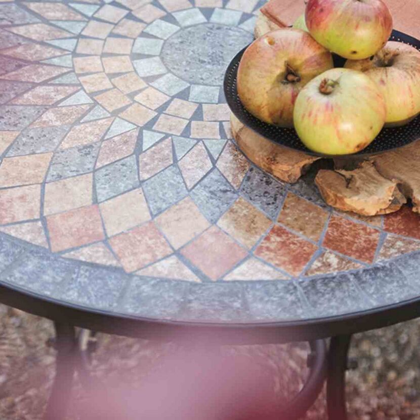 Gartentisch 'Prato' Stahl/Keramik Ø 70 x 69,5 cm