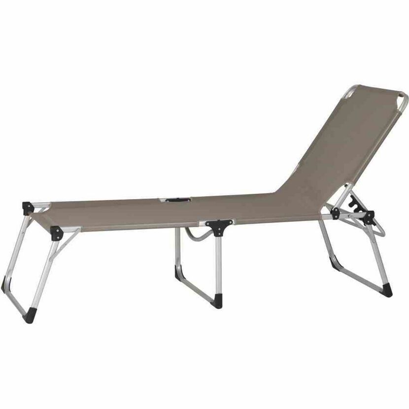 Sonnenliege 'Alu XXL' taupe 69,5 x 95 x 206 cm