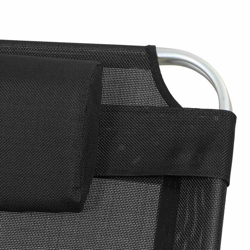 Sonnenliege 'Sole' klappbar schwarz 69,5 x 105 x 226 cm