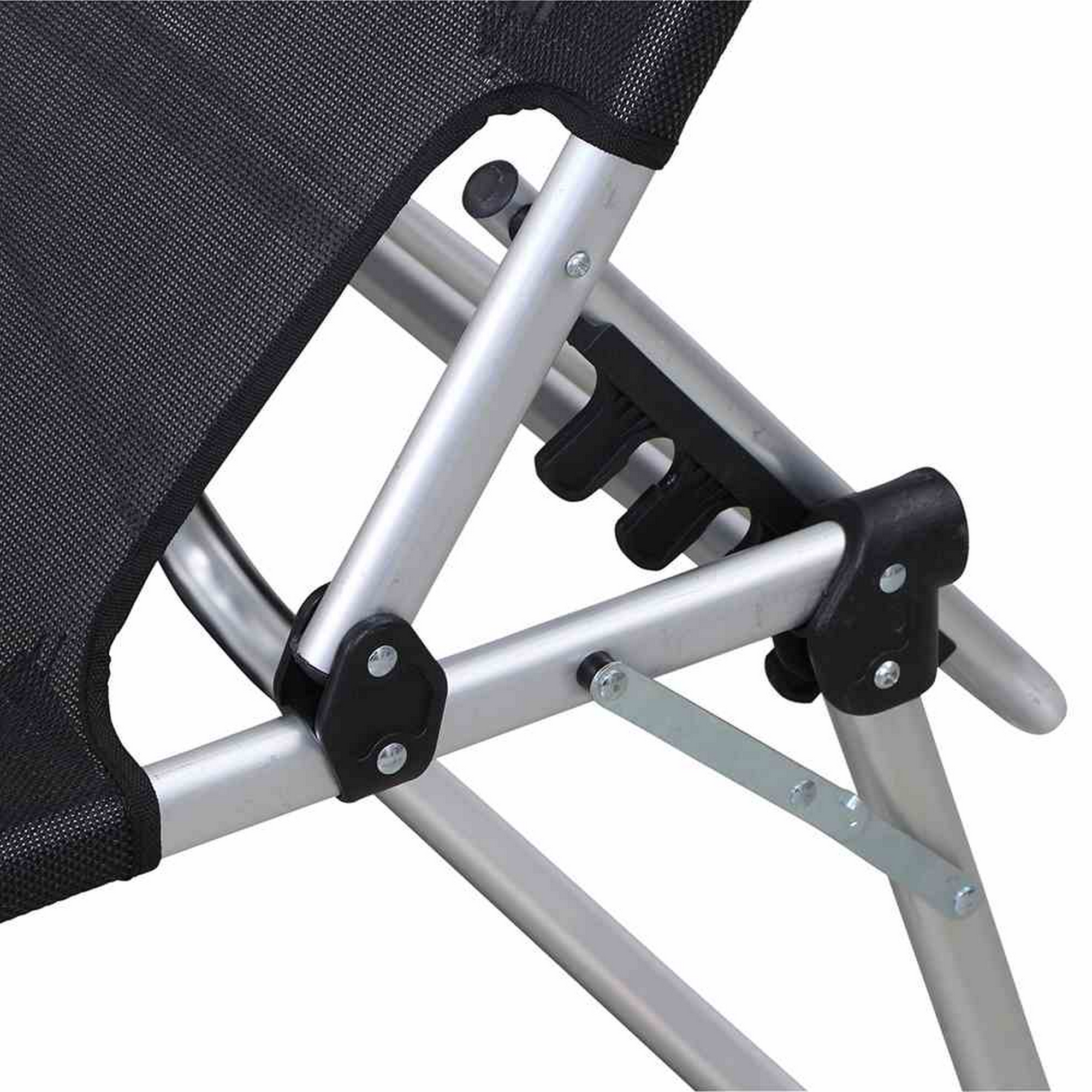 Sonnenliege 'Sole' klappbar schwarz 69,5 x 105 x 226 cm