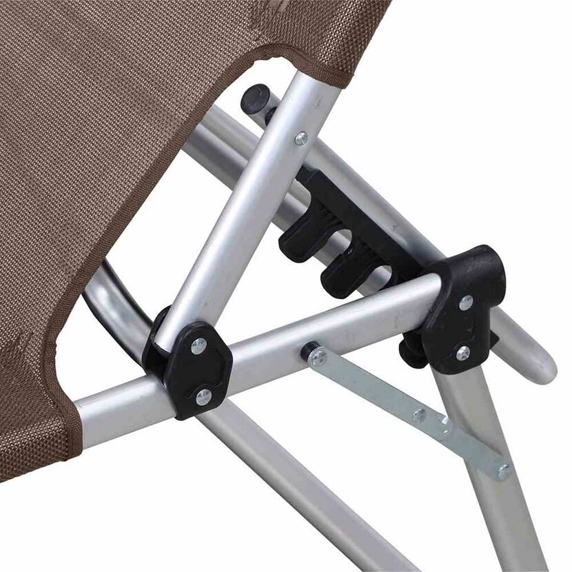 Sonnenliege 'Sole' klappbar taupe 69,5 x 105 x 226 cm