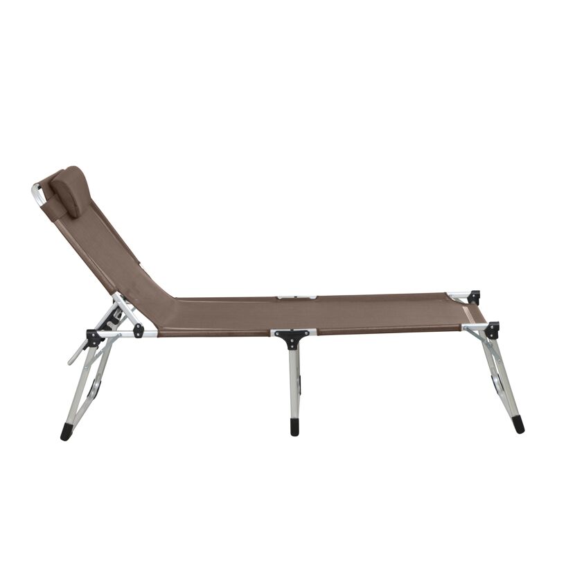Sonnenliege 'Sole' klappbar taupe 69,5 x 105 x 226 cm