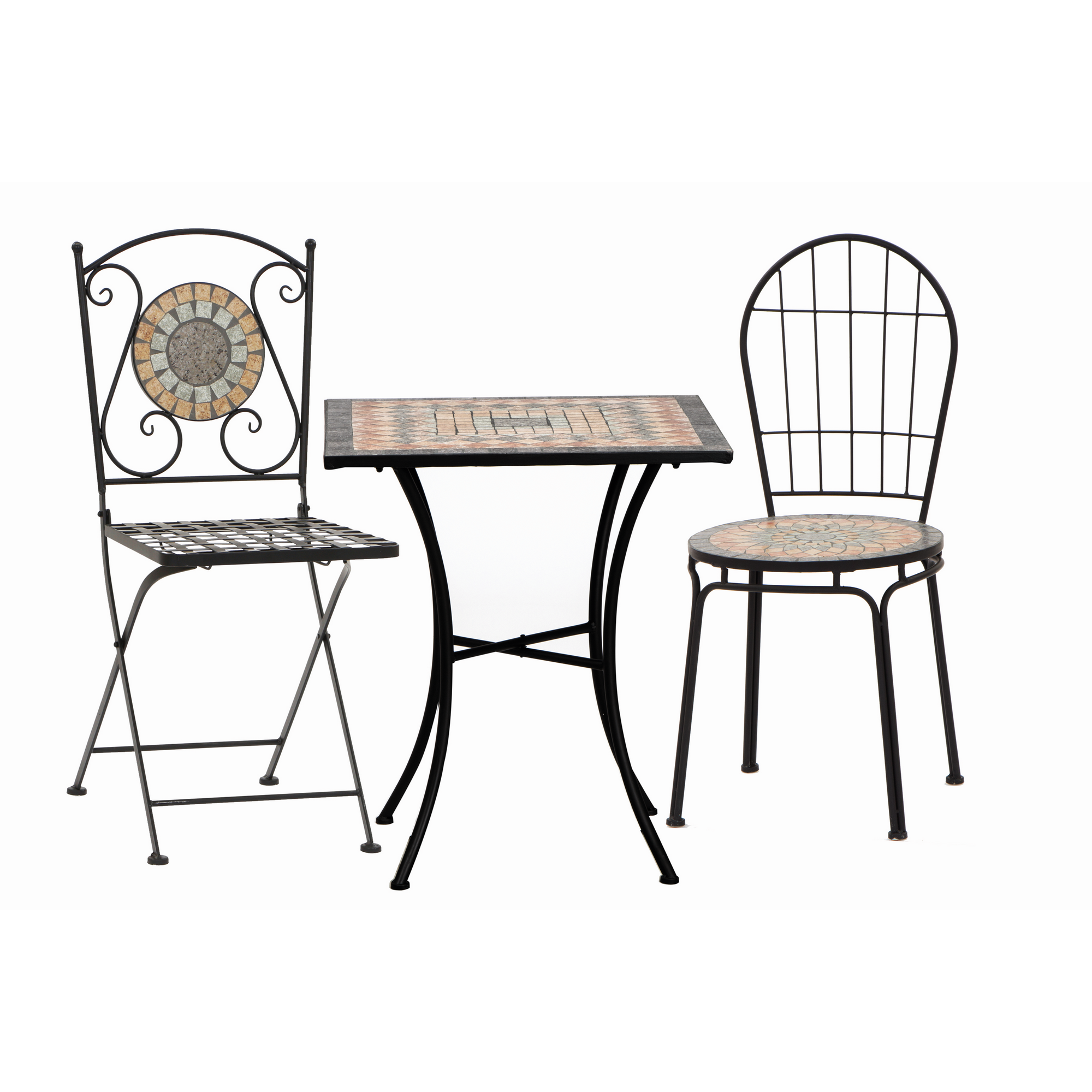 Gartentisch 'Prato' Stahl/Keramik 64 x 71 x 64 cm