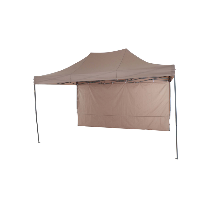 Taupefarbener Pavillon mit Seitenwand