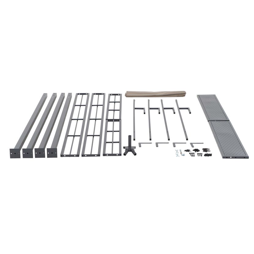 Einzelteile eines BBQ Pavillons