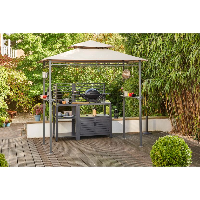 Pavillon mit Grill und Zubehör