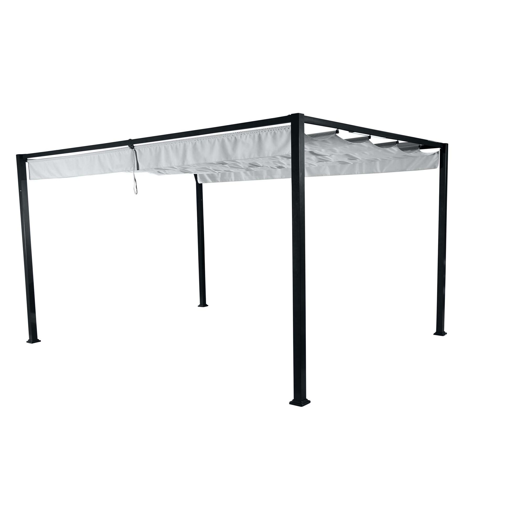 Pavillon Sky 3x4m Stahl Alu grau