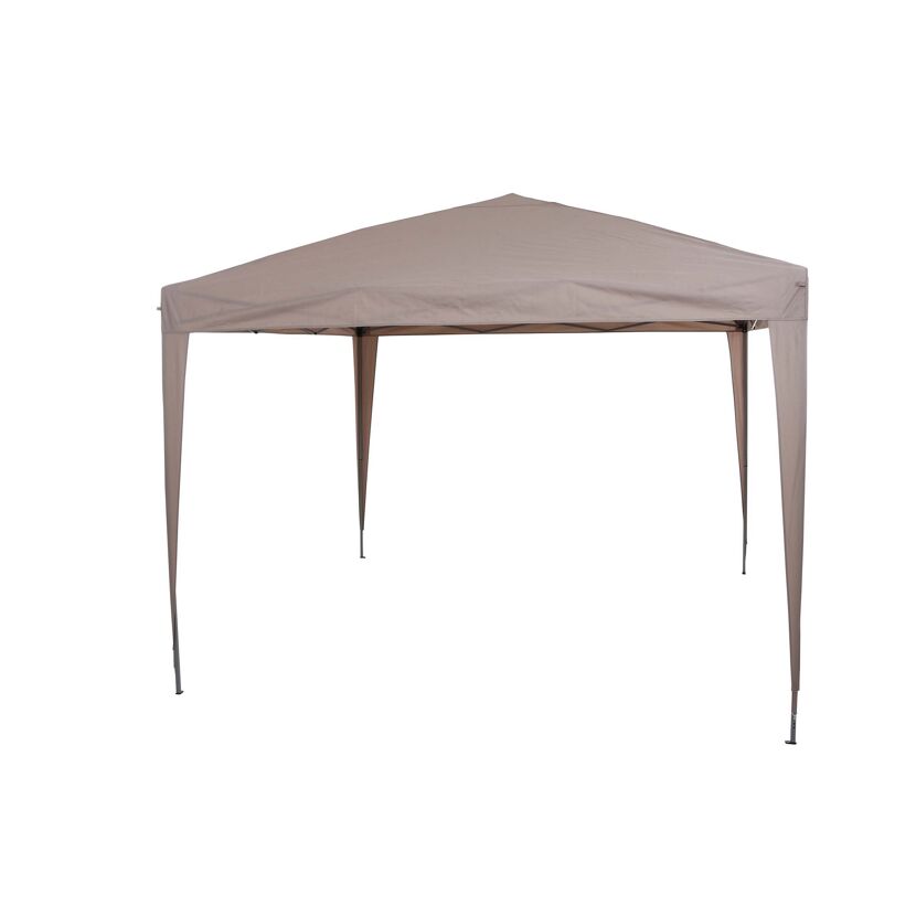 Taupefarbener Pavillon Starter 3x3m Stahl
