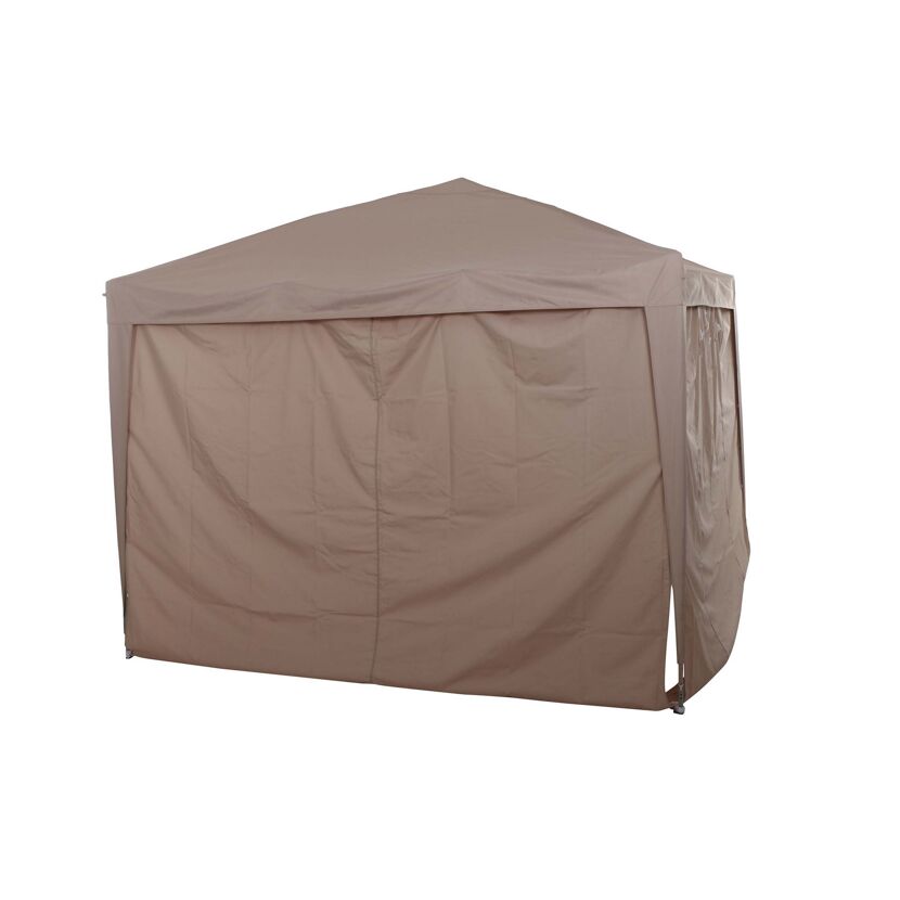 Taupefarbener Pavillon Starter 3x3m Stahl