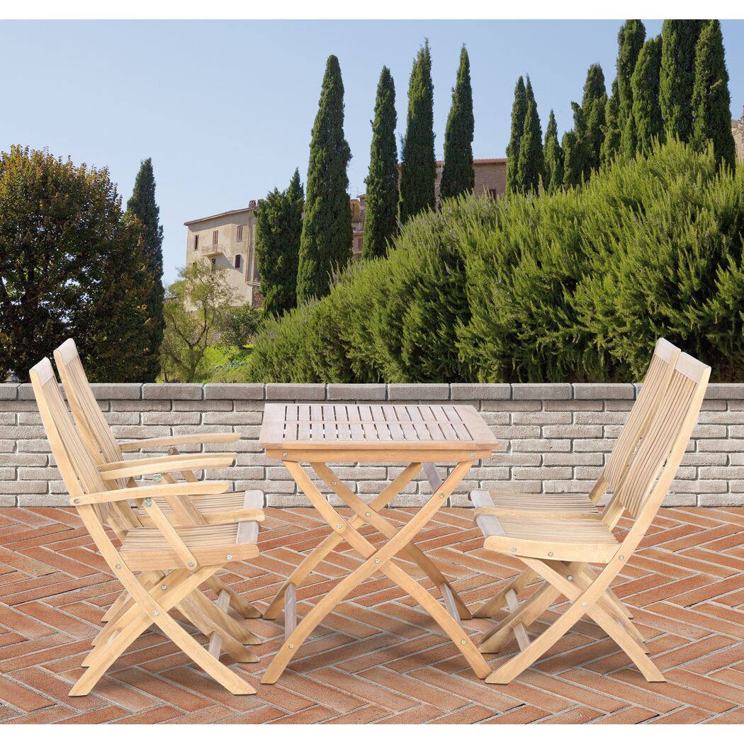 Gartentisch 'Lima' klappbar Akazienholz 70 x 74 x 110 cm