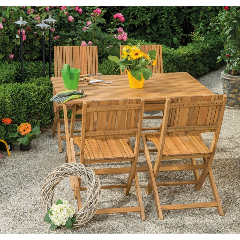 Gartenstuhl 'Falun' klappbar Akazienholz braun 50,5 x 88,5 x 55 cm