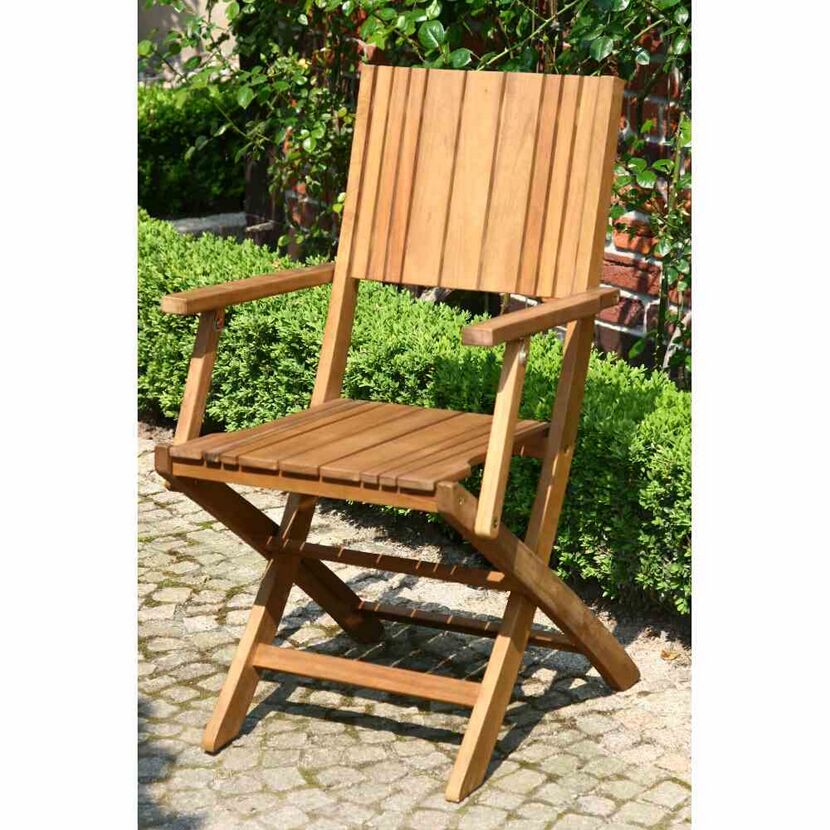 Gartenstuhl 'Falun' klappbar Akazienholz braun 50,5 x 88,5 x 55 cm