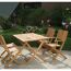 Gartentisch 'Falun' klappbar Akazienholz 80 x 73,5 x 120 cm