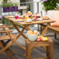 Gartentisch 'Falun' braun klappbar 120 x 80 x 74 cm